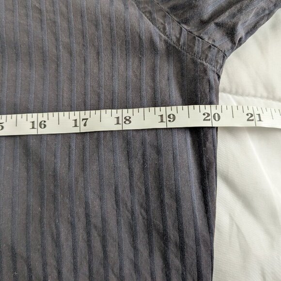 Ted Baker Shirt Men's Size 4 Dark Gray Button-up Kohl Stripes Long Sleeve Large - Picture 11 of 12